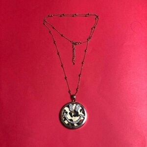 Leopard print smiley face necklace 💛🖤​​​​​​​​​​​​​​​​​​​​​​​​